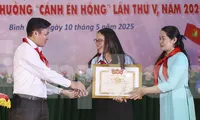 Bình Định trao giải thưởng 'Cánh én hồng' cho giáo viên Tổng phụ trách Đội tiêu biểu
