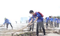 Bãi biển Đà Nẵng ngập rác sau mưa ngập lịch sử, ngàn thanh niên chung tay dọn dẹp