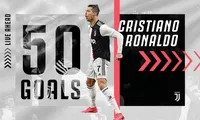 Cristiano Ronaldo cán mốc 50 bàn cho Juventus.