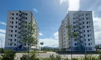 Nhà tái định cư nằm trong khu đô thị phía Nam cầu Đăk Bla