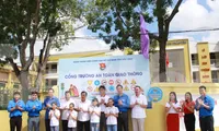Mô hình "Cổng trường an toàn giao thông" do Tỉnh Đoàn Bắc Ninh triển khai.