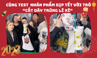 Cắt dây rút lì xì - &quot;test nhân phẩm&quot; đầu năm: May mắn cắt trúng iPhone, xui thì bị trét bánh