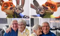 Ông bà cụ chụp ảnh kỷ niệm 61 năm ngày cưới theo trend &quot;Zootopia&quot;