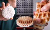 Biến bánh Trung thu thừa sau mùa Trăng rằm thành bánh waffle độc đáo, lạ miệng