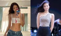 Bức hình selfie tiết lộ sự thật phía sau lời khen &quot;Jennie có thân hình không chút mỡ thừa”
