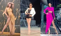 Hoa hậu Đỗ Thị Hà, Thanh Thủy khoe đôi chân cực phẩm qua ống kính cam thường
