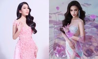 Bất ngờ phát hiện Ngọc Châu, Phương Anh “đụng hàng” váy dạ hội ở đấu trường quốc tế