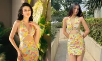 Yêu thích diện đầm hoa nhí, Hoa hậu Thanh Thủy &quot;đụng hàng&quot; từ Phương Nhi tới Tiểu Vy