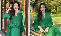 Chỉ với một bộ váy, Hoa hậu Đỗ Mỹ Linh xứng danh “cao thủ giấu bụng”