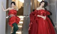 Chi Pu chịu đau đớn vì bộ váy hoa hồng khiến Amber tình nguyện đổi thứ tự diễn