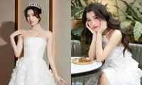 Phương Nhi diện trang phục đơn điệu sau khi được chọn đi thi Miss International