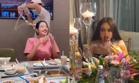 Đồ ăn ngon khiến chị em Thùy Tiên, Thanh Thủy &quot;xả vai&quot; Hoa hậu nhanh cỡ nào?