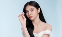Mải khoe mái tóc dài hiếm thấy, Á hậu Minh Kiên vô tình để lộ vật thể lạ trên trang phục