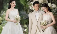 Váy cưới của Midu trong tiệc cưới riêng tư ở Đà Lạt chứa đựng nhiều ẩn ý
