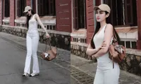 Hoa hậu Đỗ Thị Hà đụng hàng mẫu túi &quot;đựng cả thế giới&quot; với Lưu Diệc Phi