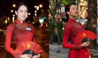 Hoa hậu Thanh Thủy đẹp rực rỡ trong lễ diễu binh, diễu hành nhờ chọn đúng kiểu tóc