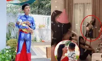 &quot;Nỗi khổ&quot; khi có con nhỏ của sao: Mạc Văn Khoa làm siêu nhân, Hòa Minzy vừa hát vừa bế con