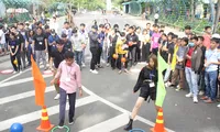 Bạn trẻ sôi nổi vui hội đón năm mới ở Ký túc xá Đại học Quốc gia TPHCM 