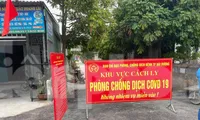 Ảnh: Một khu vực phong tỏa tại TP Hải Dương