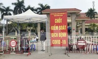 Chốt kiểm soát tại Bệnh viện GTVT Hải Phòng.
