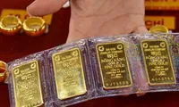 Giá vàng miếng SJC mua vào tăng tới 1 triệu đồng/lượng, lên mức 5,98 - 76,98 triệu đồng/lượng mua vào - bán ra. (Ảnh:BTMC). 