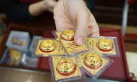 Giá nhẫn tròn trơn ở mức 75,55 triệu đồng/lượng. (Ảnh:BTMC). 