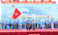 Tỉnh Đoàn Ninh Bình ra mắt 10 đội Thanh niên tình nguyện Hà 2022 - Ảnh: Hoàng Long