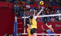 Đội tuyển bóng chuyền nữ không thể gây bất ngờ trước Trung Quốc do chênh lệch về trình độ (ảnh Linh Hoàng)