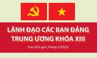 [Infographic] Lãnh đạo các Ban Đảng Trung ương khóa XIII sau tinh gọn