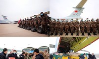 Cận cảnh 8 máy bay không quân Trung Quốc chở gần 800 quân nhân tiếp sức Vũ Hán