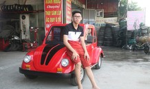 Độc đáo ôtô chạy bằng năng lượng mặt trời của nam sinh lớp 11 Nam Định