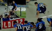 Sao Thụy Sĩ ngã ‘cắm đầu’ vì ăn mừng bàn thắng quá khích