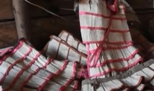 Độc đáo thời trang may từ bẹ chuối