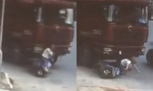 Người phụ nữ sống sót kỳ diệu sau khi bị cuốn vào gầm xe tải