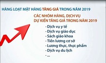 Hàng loạt mặt hàng tăng giá trong năm 2019