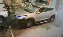 SUV lao vào hầm gửi xe với tốc độ 'xé gió'