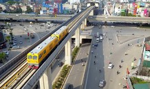 Bay theo tàu đường sắt Cát Linh - Hà Đông ngày chạy thử