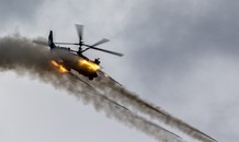 Trực thăng Ka-52 phóng loạt rocket 80mm