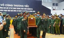 Rưng rưng lễ tang 22 chiến sĩ hy sinh tại Quảng Trị
