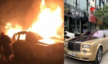 Rolls-Royce Phantom độc nhất Việt Nam bốc cháy ngùn ngụt trong đêm