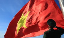 Trang nghiêm Lễ thượng cờ trên đảo Lý Sơn