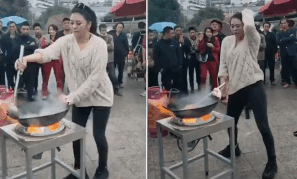 Cảnh cô gái vừa nấu mì vừa nhảy như 'lên đồng' hút 9 triệu lượt xem
