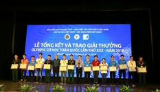 Trao 15 giải nhất Olympic cơ học toàn quốc Trao 15 giải nhất Olympic cơ học toàn quốc