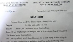 Thực hư vụ hai vợ chồng bị công an mời lên làm việc