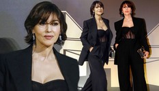 'Biểu tượng gợi cảm' Monica Bellucci diện nội y ren tôn ngực đầy