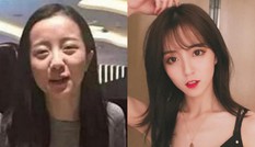 Cô gái trông như người khác khi lộ ảnh chưa trang điểm