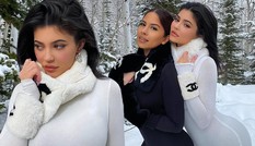 Kylie Jenner mặc bó sát 'nghẹt thở', hóa thỏ bông gợi cảm giữa trời tuyết giá