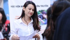 Nữ sinh mang nét Tây phương nổi bật giữa ngày hội tuyển sinh