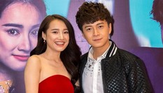 Nhã Phương vai trần gợi cảm bên 'chàng Bắp' Ngô Kiến Huy