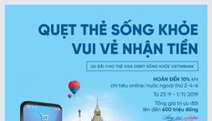 Hoàn đến 500.000 VND khi chi tiêu bằng thẻ Visa debit Sống khỏe